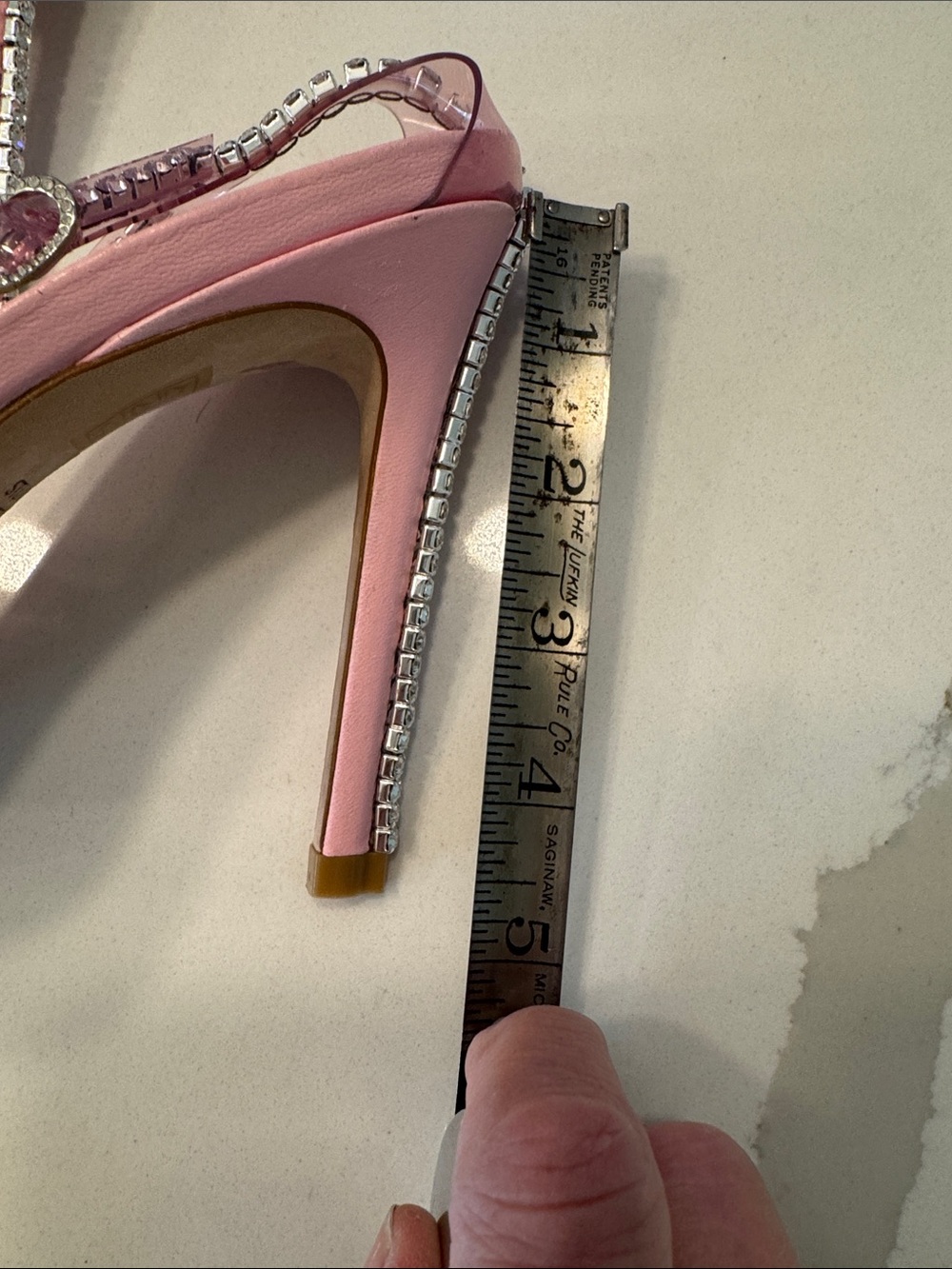 Stuart Weitzman Pink Crystal-Ankle PVC Pointed-Toe Pumps 10 - Picture 5 of 10